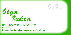 olga kukta business card